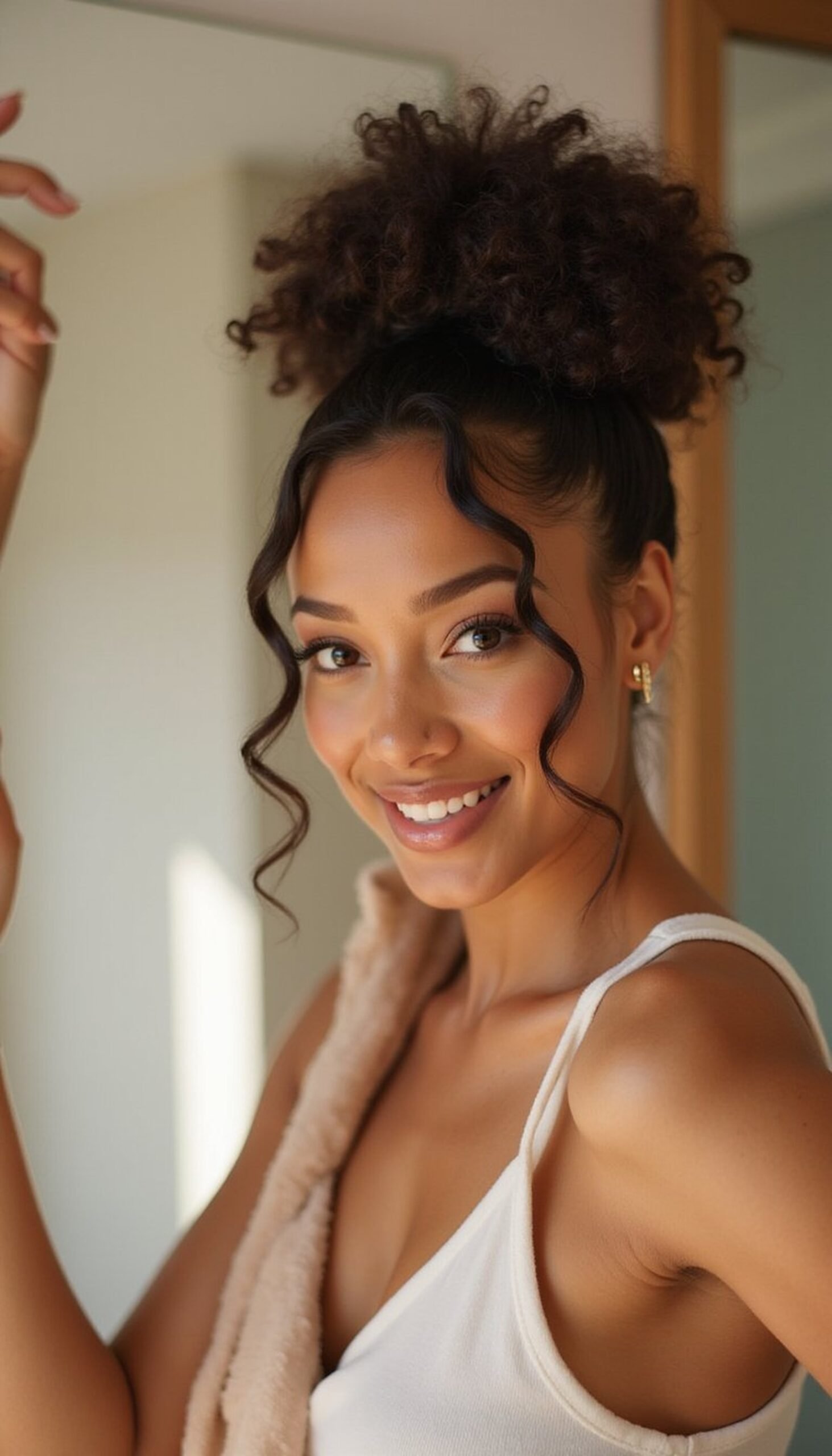 Sock Bun Curls Without Heat For Soft Rings