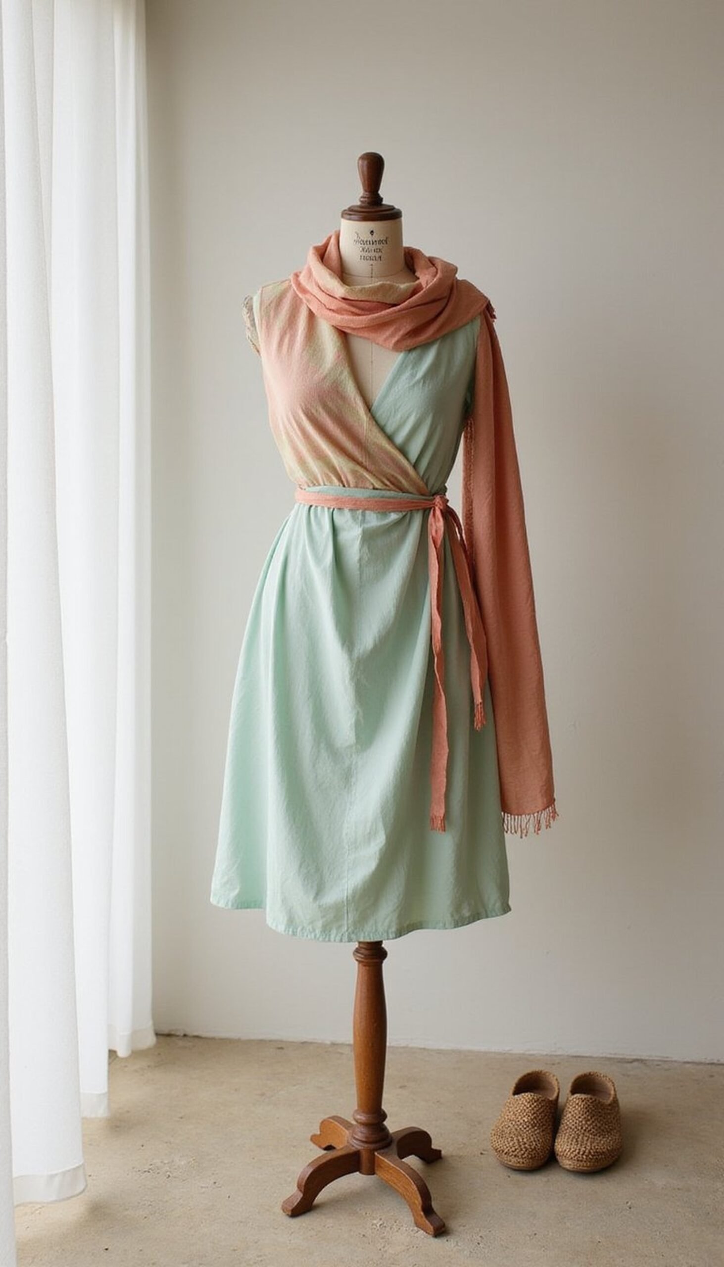 Scarf Wrap Dress: lightweight, breezy beach look