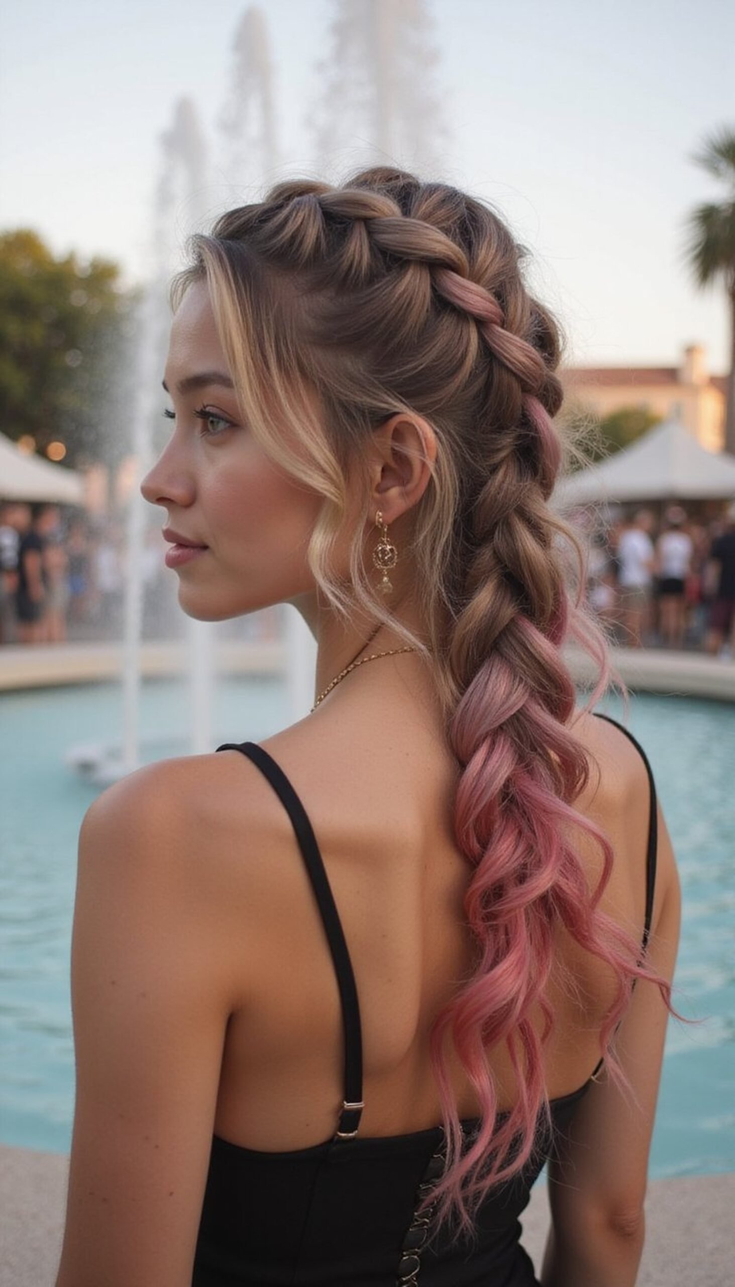 Space-Dyed Fishtail With Loose Beachy Waves