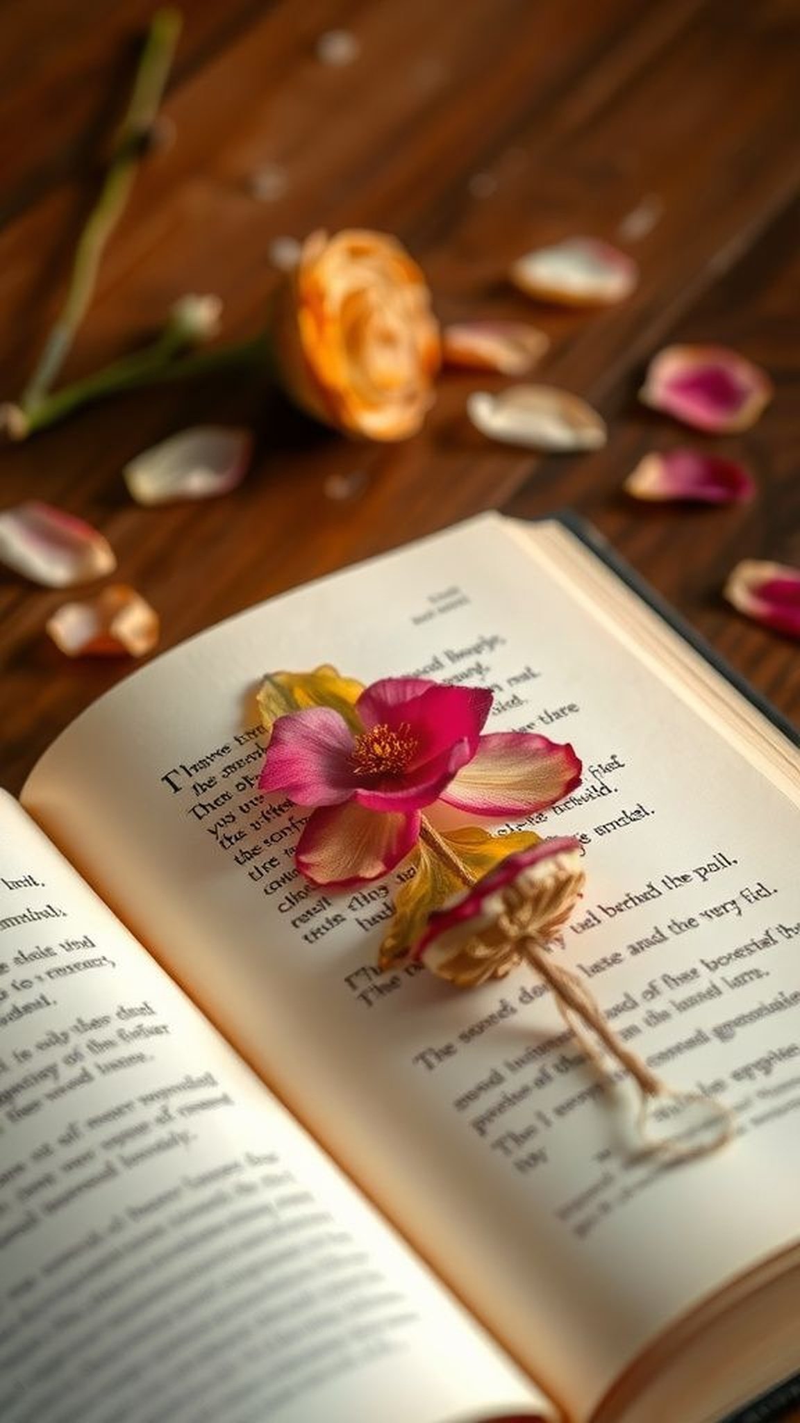 Pressed flower bookmark that smells faintly of summer