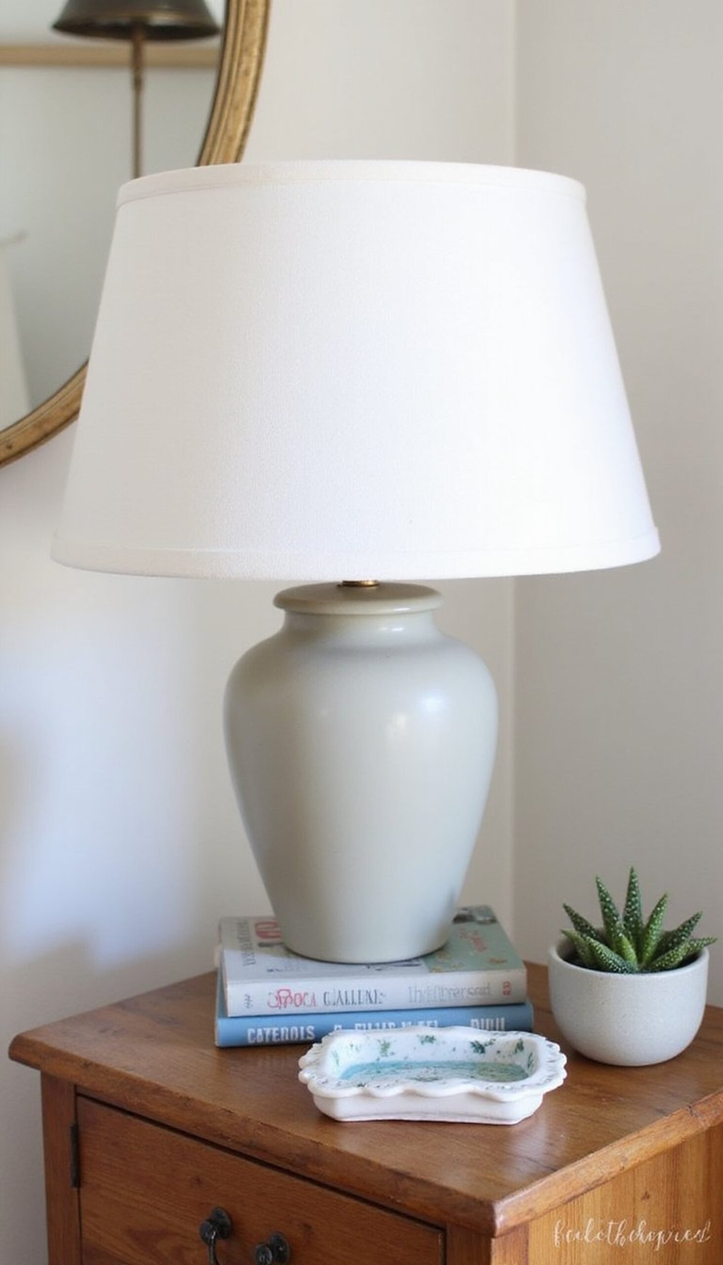 Lamp makeover: new shade and a fresh base