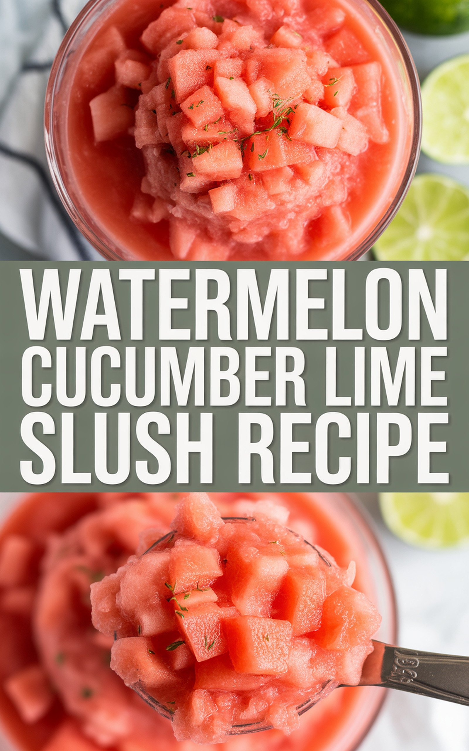 Watermelon Cucumber Lime Slush Recipe recipe idea in stylish layout